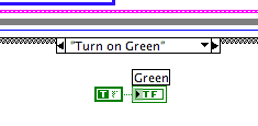 Turn on Green case with terminal and constant.